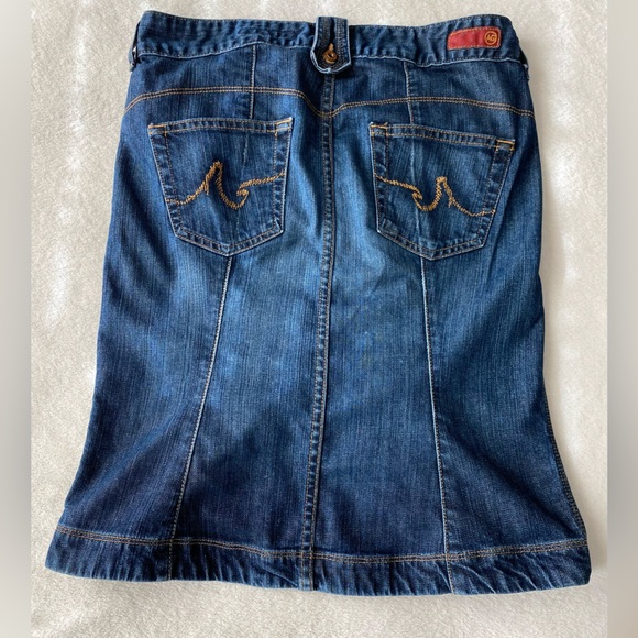 AG Adriano Goldschmied Demure Denim Pencil Skirt Front Slit Pockets size 29 - Picture 10 of 16